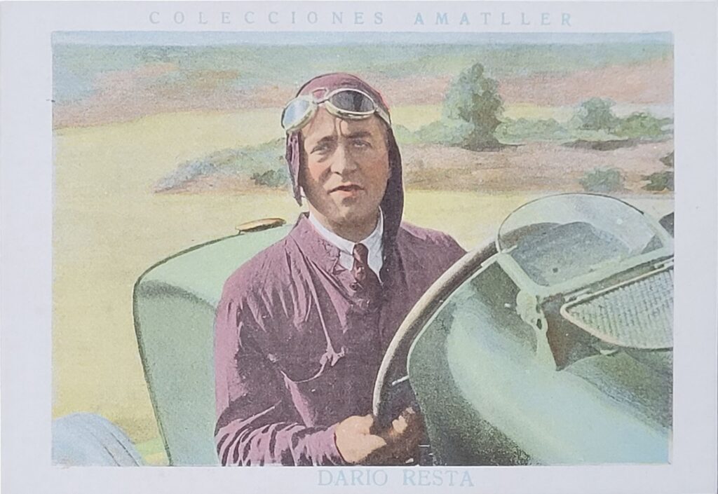 1928 Amatller (ES) Automovilismo Dario Resta Card #21 - Front