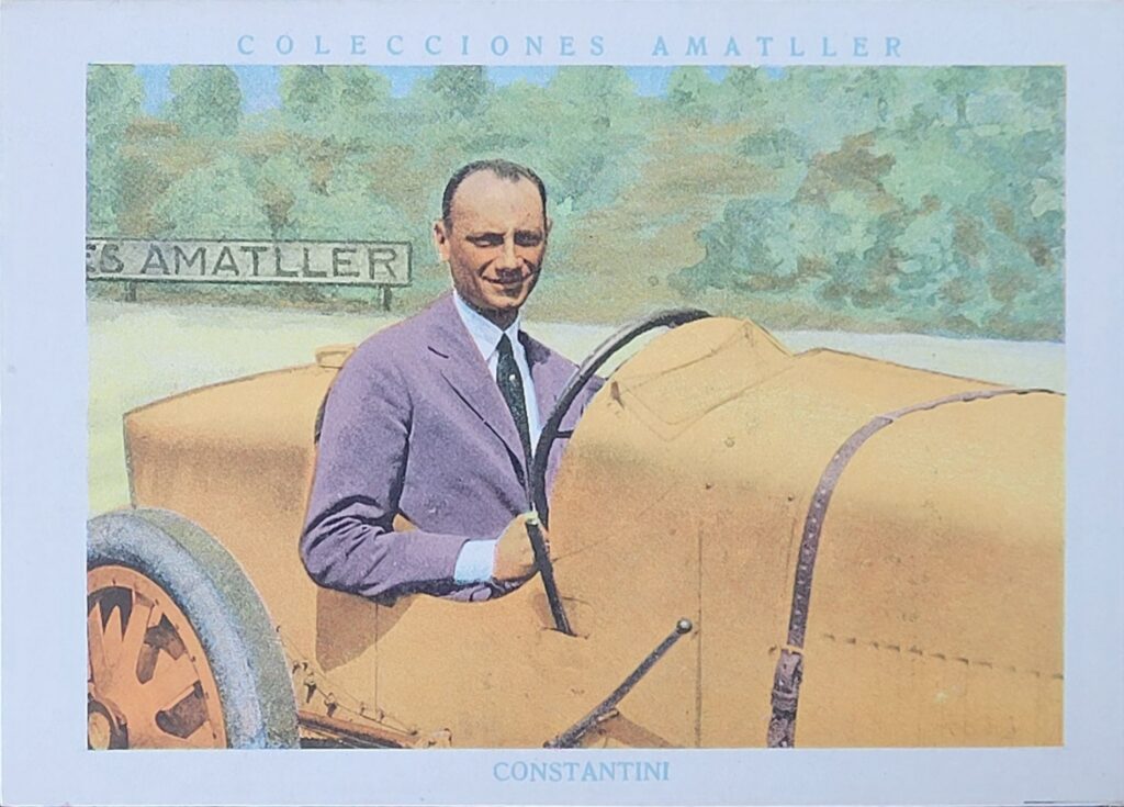 1928 Amatller (ES) Automovilismo Meo Constantini Card #7 - Front