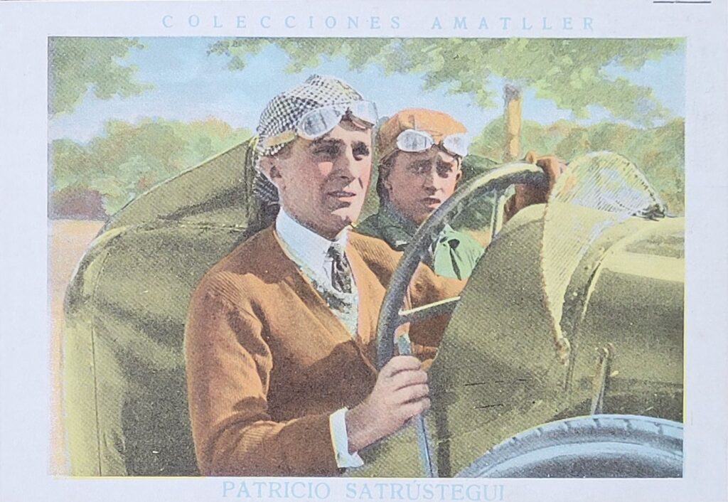 1928 Amatller (ES) Automovilismo Patricio Satrustegui Card #2 - Front