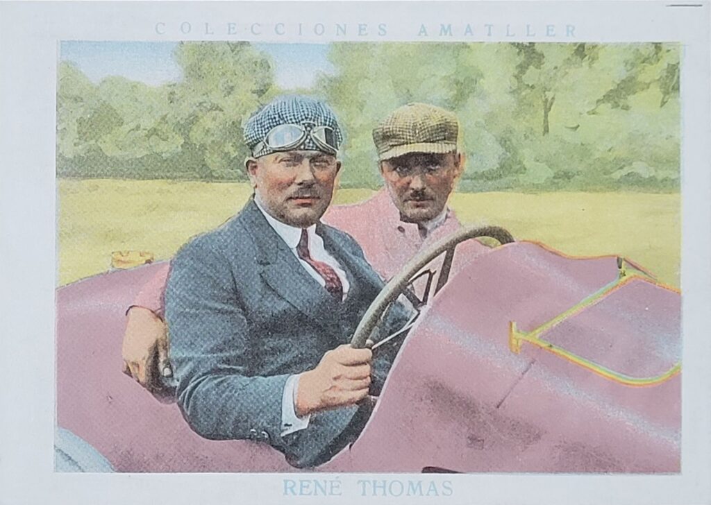 1928 Amatller (ES) Automovilismo Rene Thomas Card #12 - Front