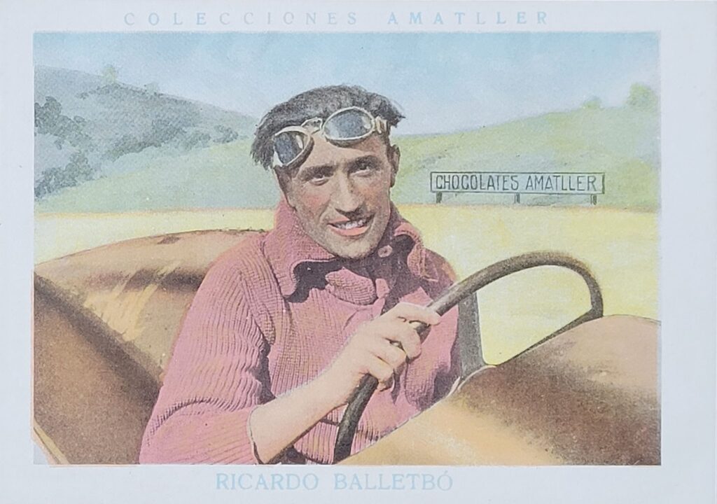 1928 Amatller (ES) Automovilismo Ricardo Balletbo Card #4 - Front