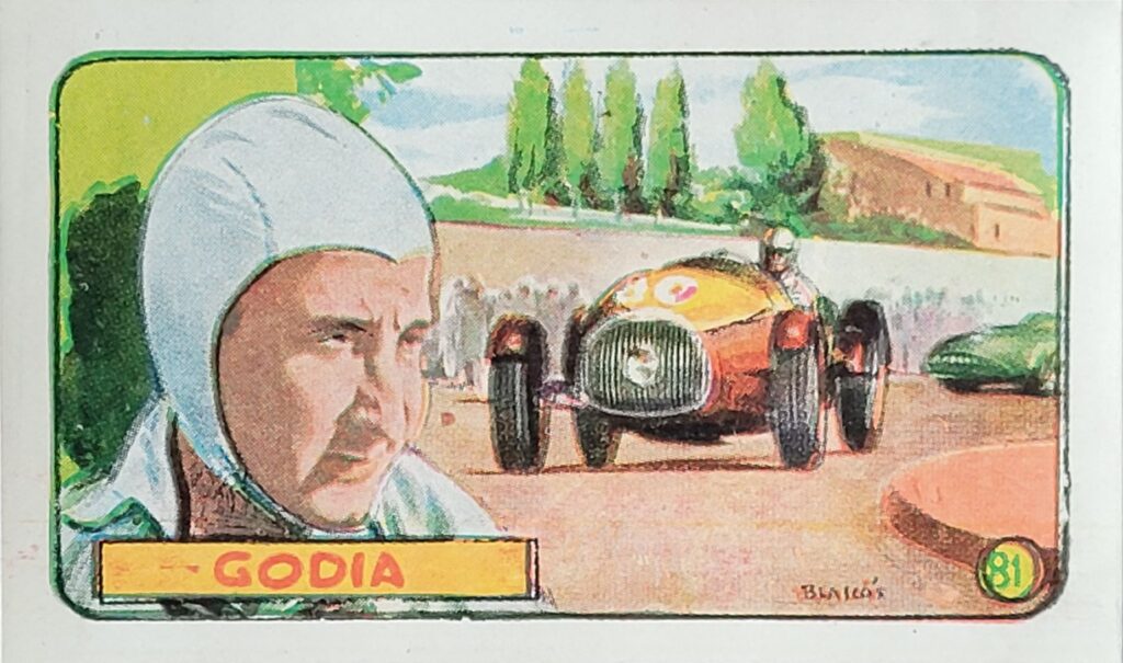1952 Cliper Heroes Mundiales Francisco Godia Card #81