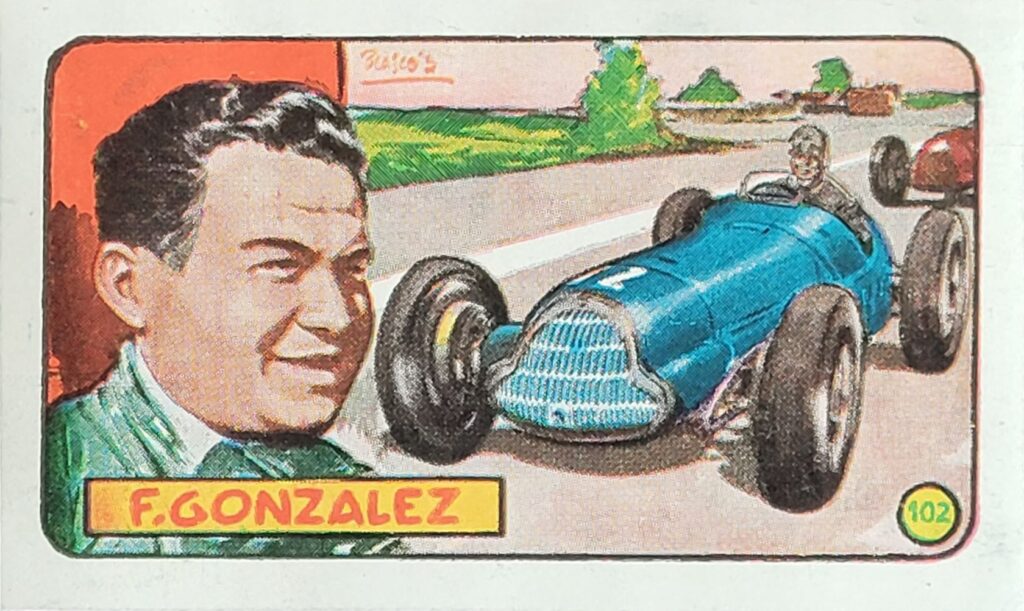 1952 Cliper Heroes Mundiales Froilan Gonzalez Card #102