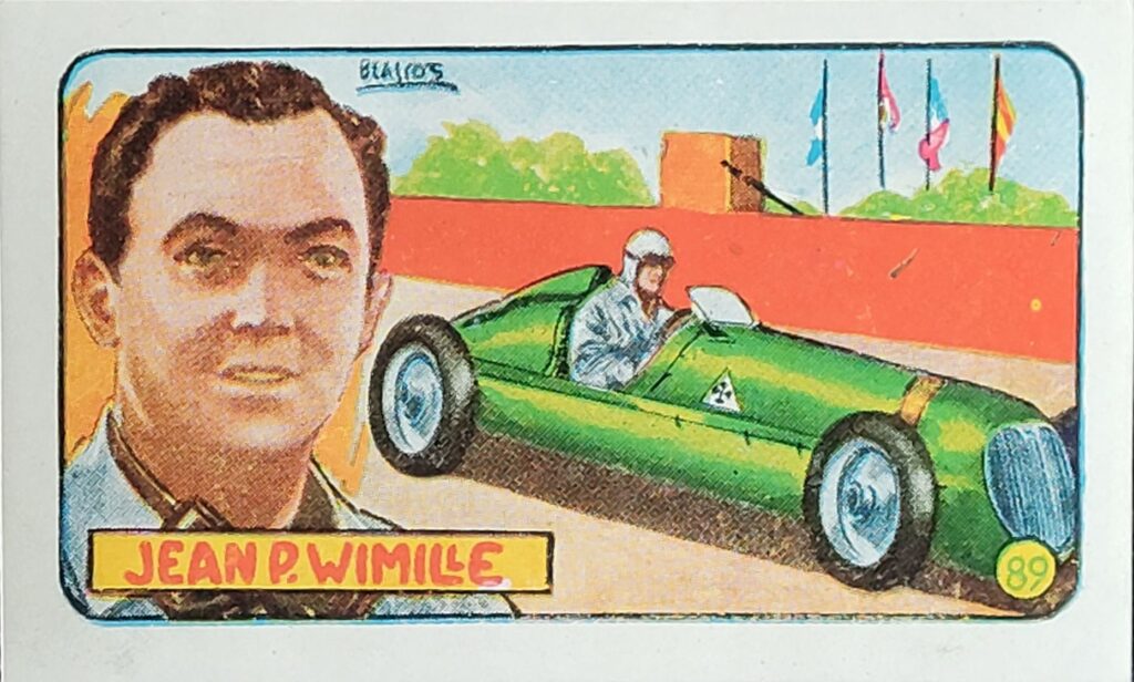 1952 Cliper Heroes Mundiales Jean-Pierre Wimille Card #89