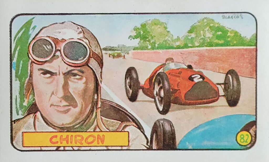 1952 Cliper Heroes Mundiales Louis Chiron Card #82