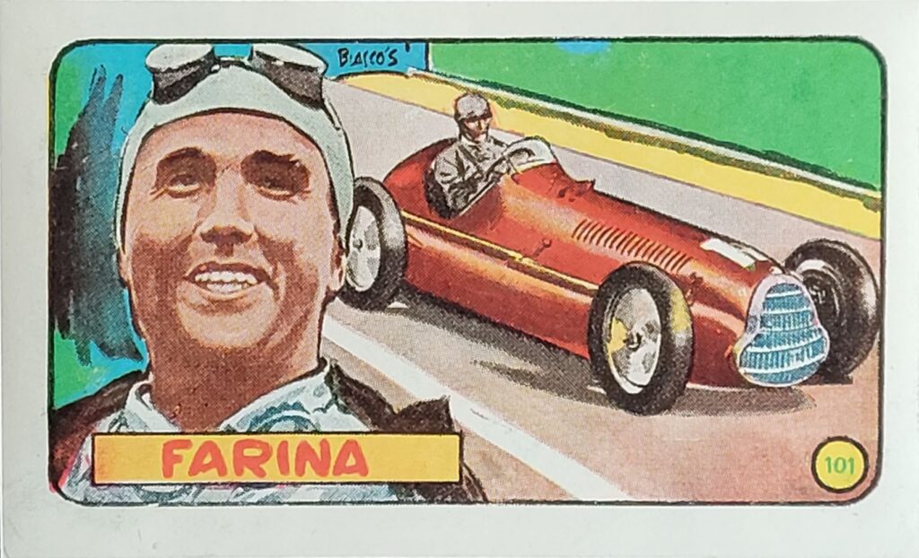 1952 Cliper Heroes Mundiales Nino Farina Card #101