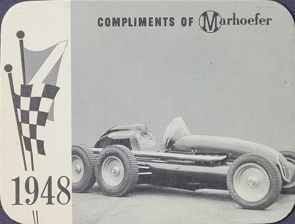 1963 Marhoefer Meats Review of Famous Racing Cars - 1948 Pat Clancy Special - Front