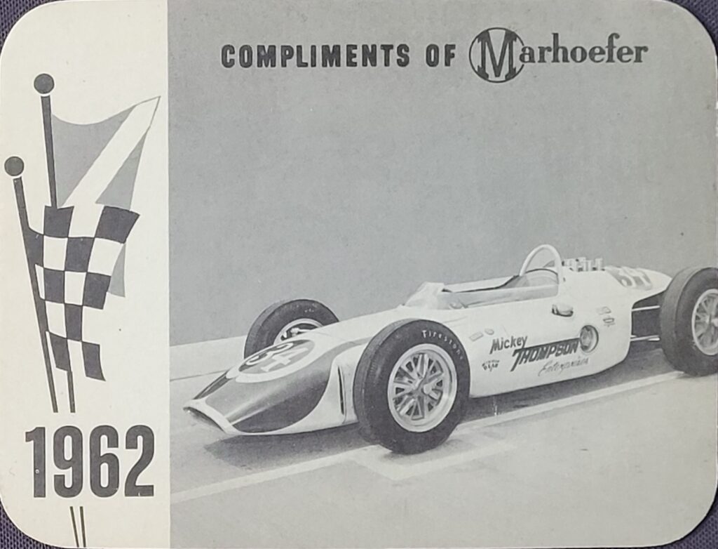 1963 Marhoefer Meats Review of Famous Racing Cars - 1962 Mickey Thompson's Harvey Aluminum Special - Front