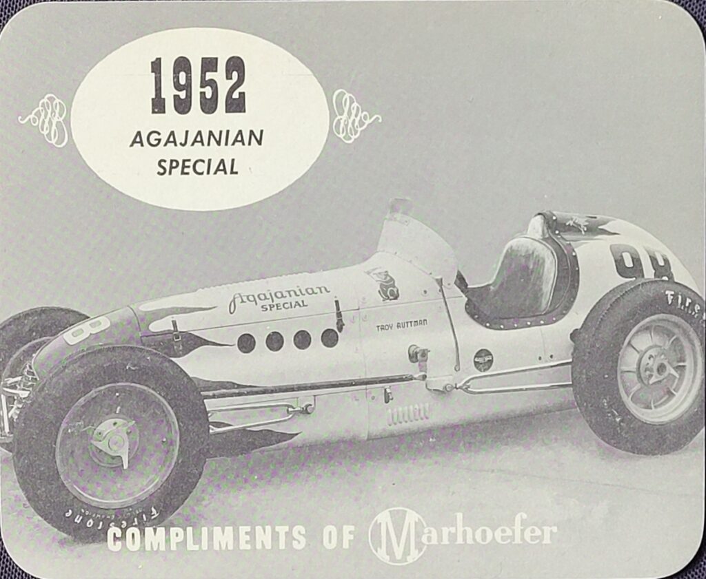 1965 Marhoefer Meats Review of Famous Racing Cars Agajanian Special #98 of Troy Ruttman - Front