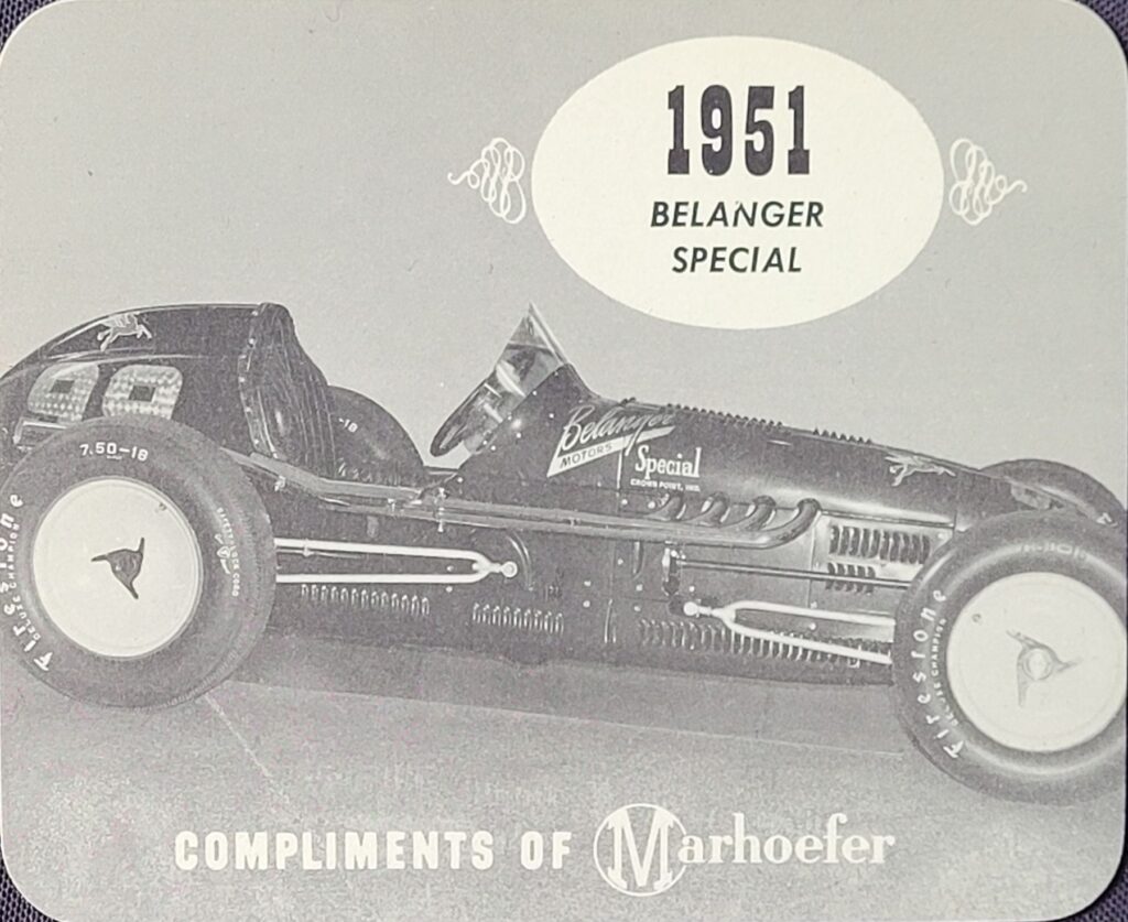 1965 Marhoefer Meats Review of Famous Racing Cars Belanger Special #99 Lee Wallard - Front