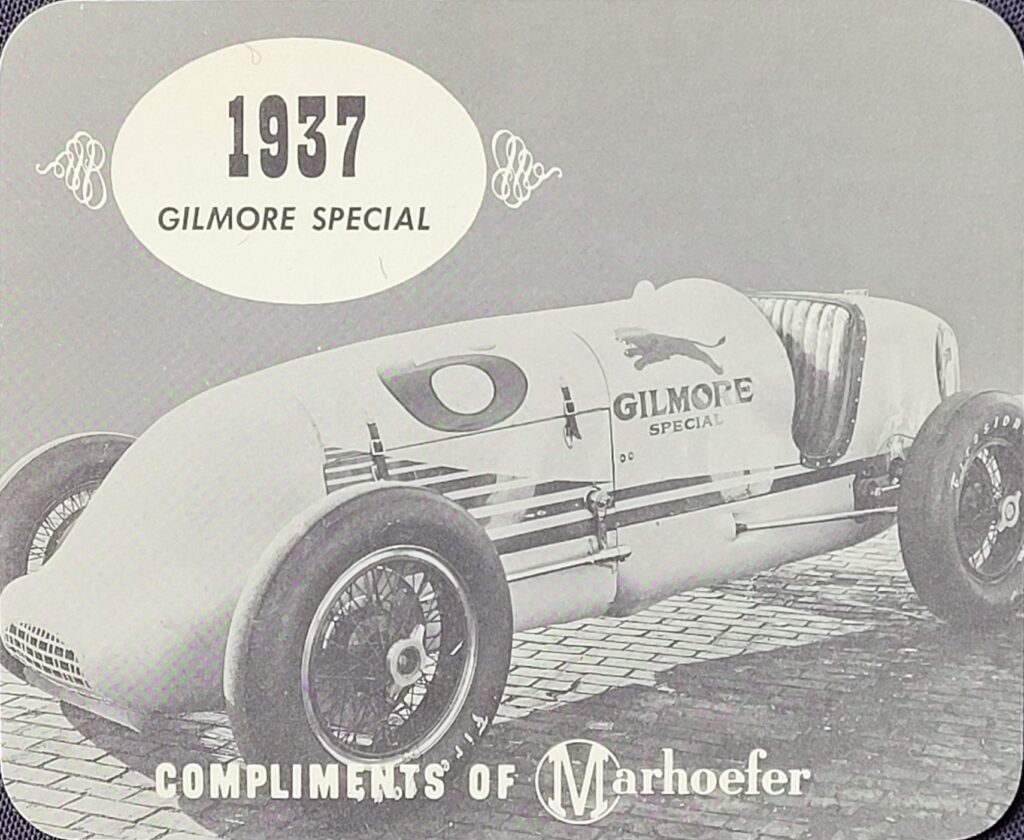 1965 Marhoefer Meats Review of Famous Racing Cars Gilmore Special #6 of Wilbur Shaw - Front