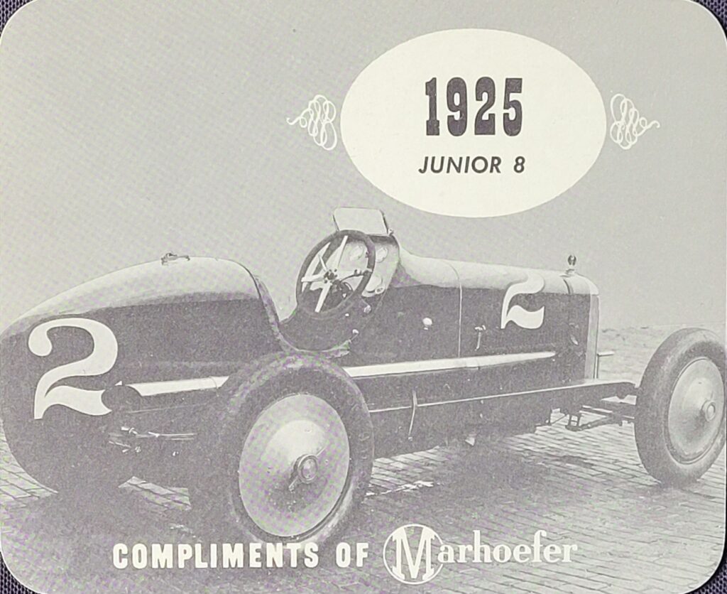 1965 Marhoefer Meats Review of Famous Racing Cars Junior 8 #2 of Dave Lewis & Bennett Hill - Front