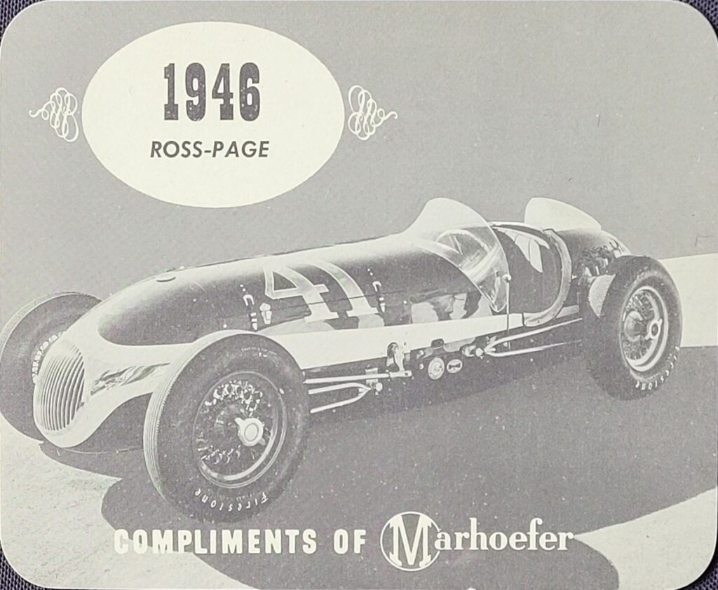 1965 Marhoefer Meats Review of Famous Racing Cars Ross-Page #41 of Mel Hansen and Freddie Agabashian - Front
