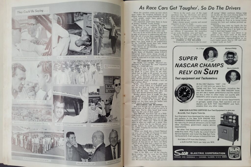 1968 NASCAR Fonda 200 Program - Drivers Get Tougher