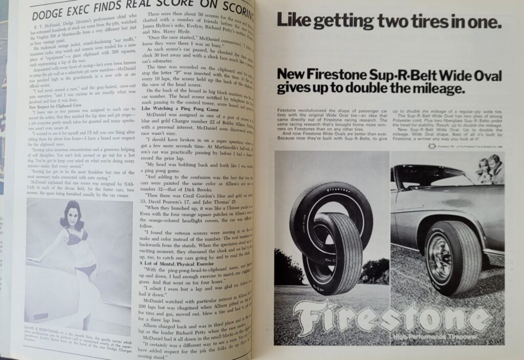 1969 NASCAR Trenton Northern 300 Program - Dodge Exec