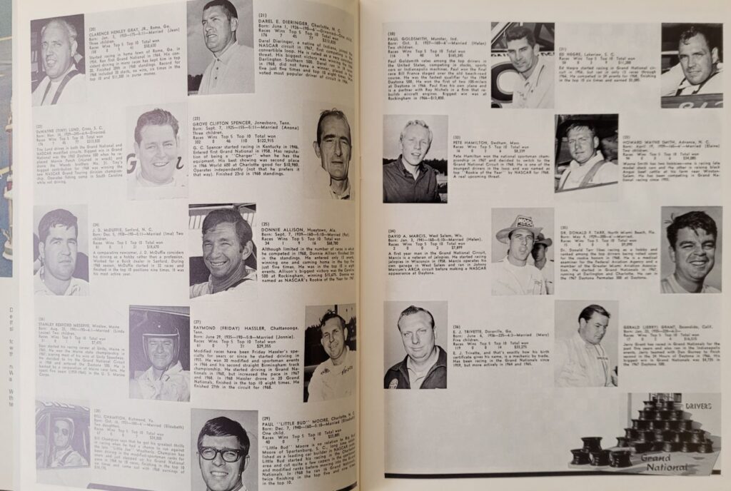 1969 NASCAR Trenton Northern 300 Program - NASCAR Drivers