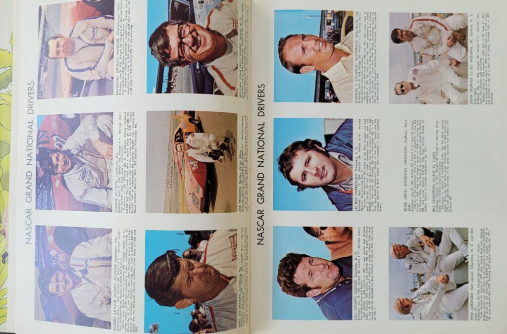 1971 NASCAR Trenton Northern 300 Program - Grand National Drivers