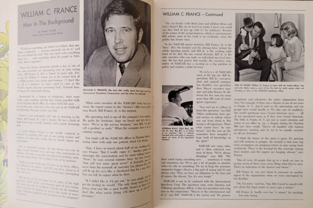 1971 NASCAR Trenton Northern 300 Program - William C. France