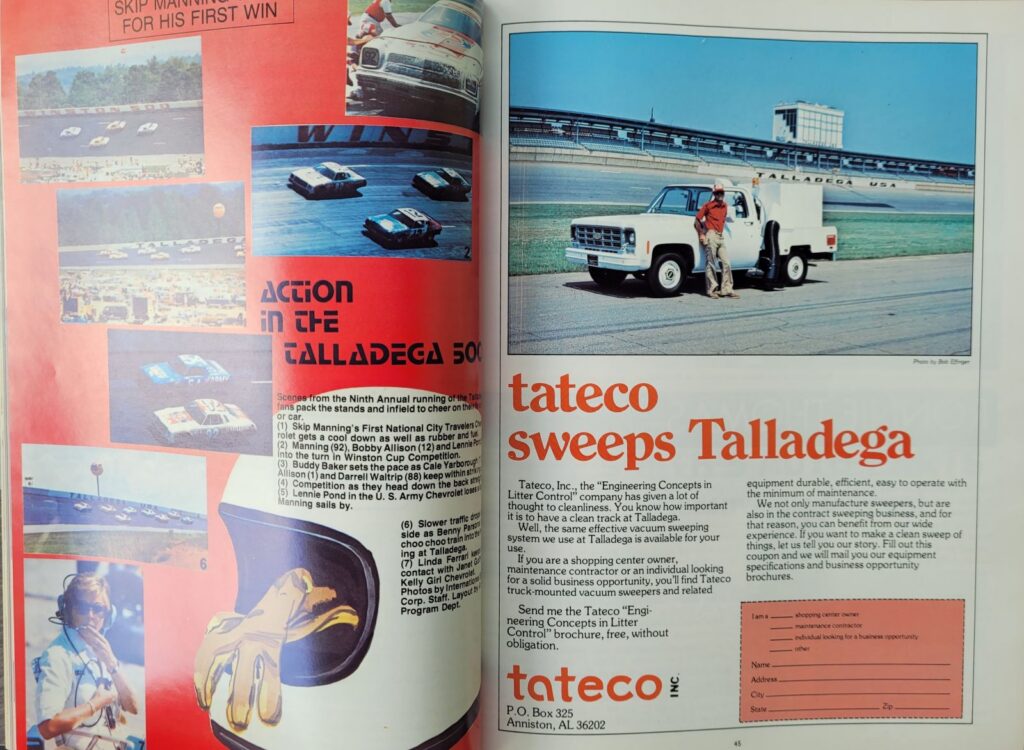 1978 NASCAR AIMS Talladega 500 Program - Pages 44-45