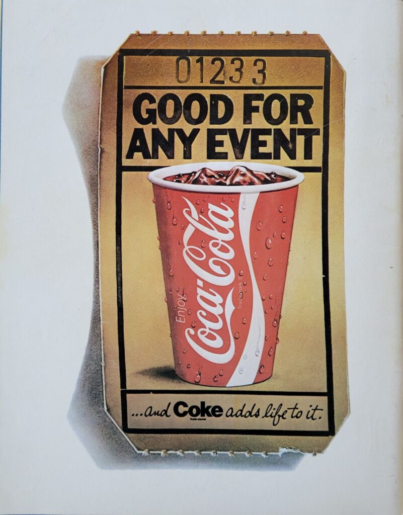 1978 NASCAR Atlanta 500 Program Back Cover