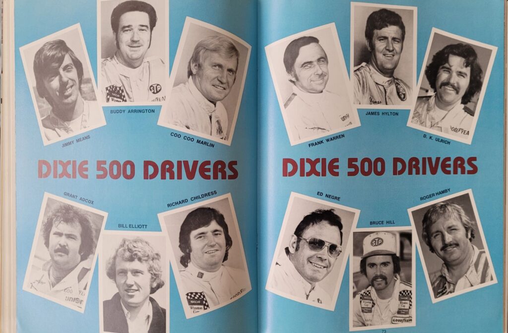 1978 NASCAR Atlanta Dixie 500 Program - Pages 72-73