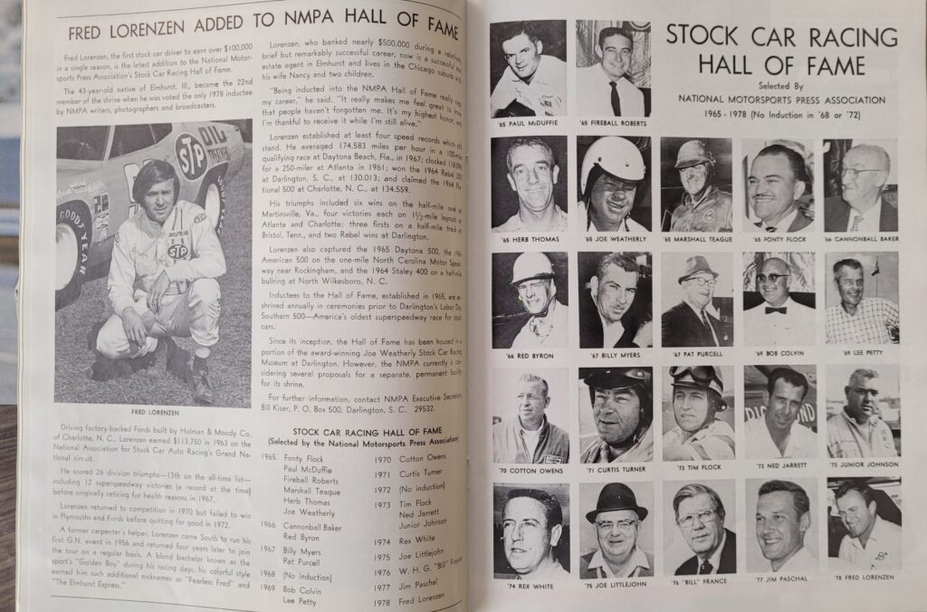 1978 NASCAR Bristol Volunteer 500 Program - Stock Car Racing Hall of Fame