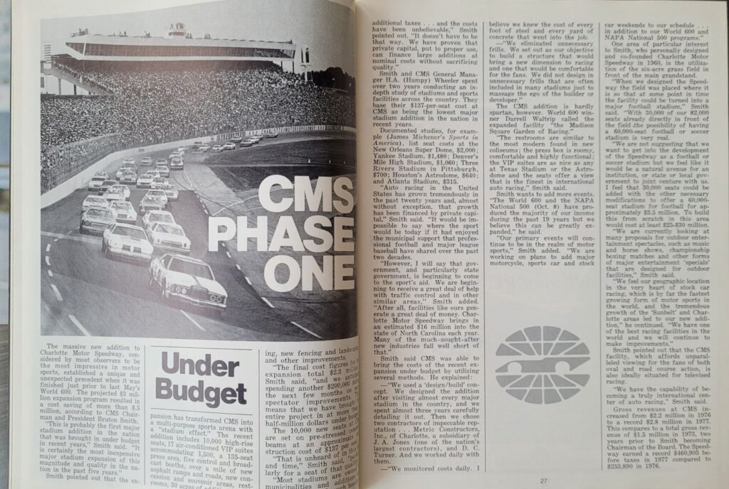 1978 NASCAR Charlotte NAPA National 500 Program - Pages 26-27