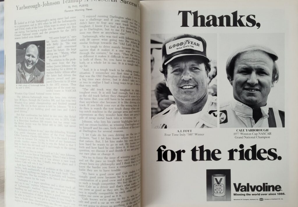 1978 NASCAR Darlington Rebel 500 Program - Pages 22-23