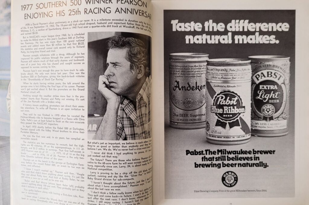 1978 NASCAR Darlington Southern 500 Program - Pages 14-15
