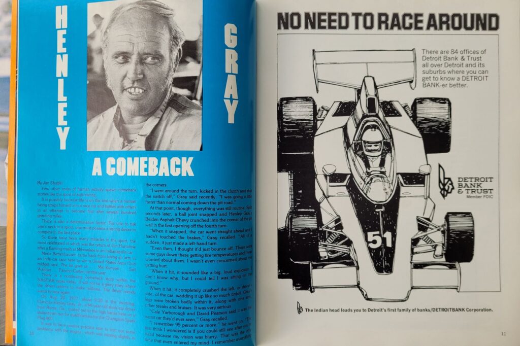 1978 NASCAR Michigan Champion Spark Plug 400 Program - Pages 10-11