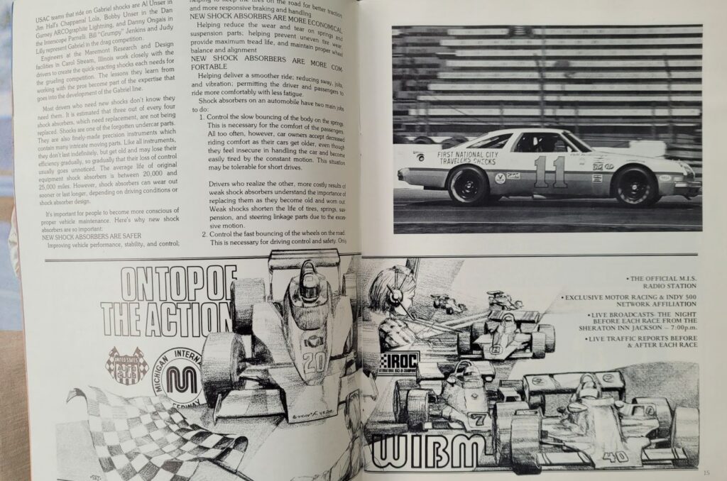 1978 NASCAR Michigan Gabriel 400 Program - Pages 14-15