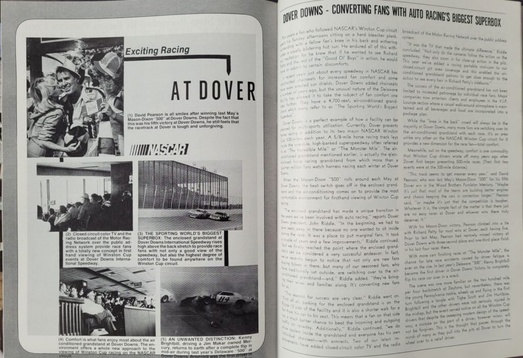 1978 NASCAR Nashville 420 Program - Dover Downs