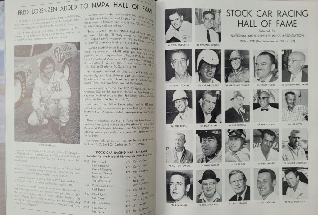 1978 NASCAR Nashville 420 Program - NMPA Hall of Fame