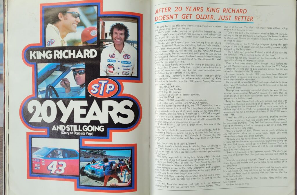 1978 NASCAR Pocono Coca-Cola 500 Program - King Richard