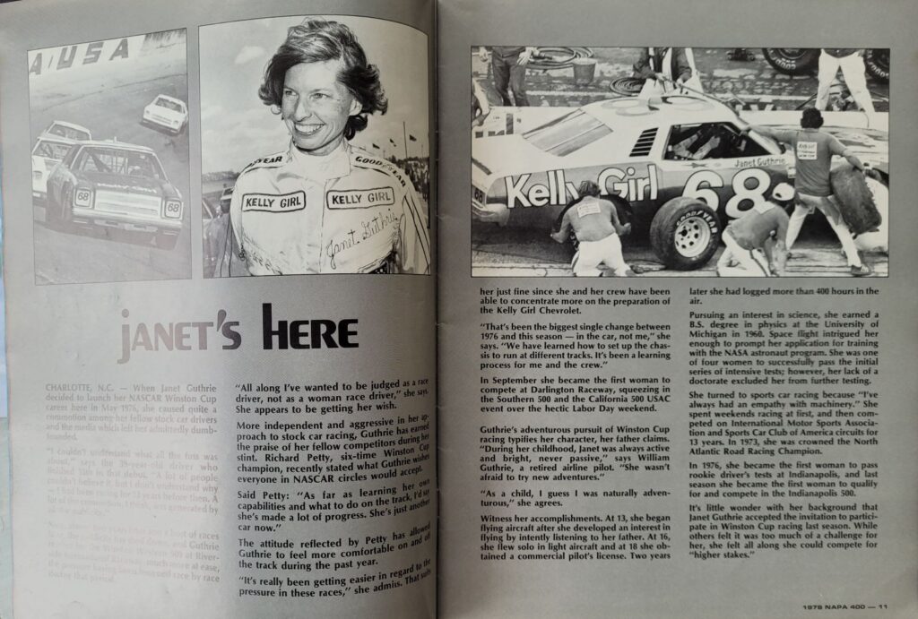 1978 NASCAR Riverside NAPA 400 Program - Pages 10-11