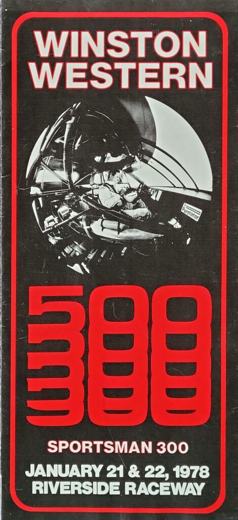 1978 NASCAR Riverside Winston Western 500 Ticketing Brochure - Front