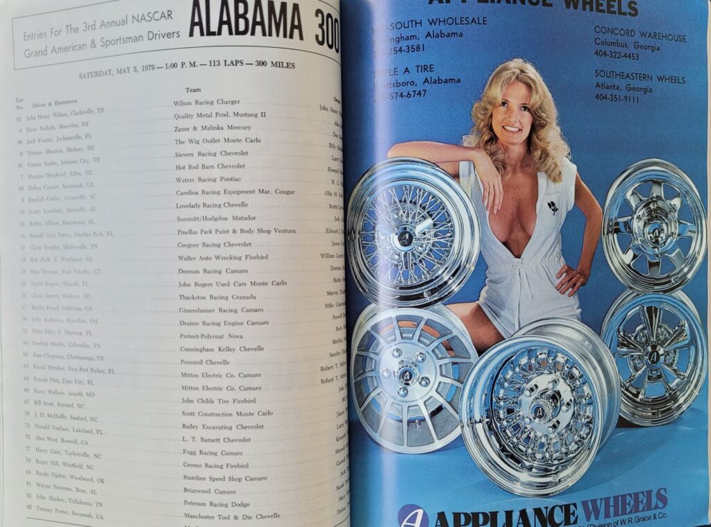 1979 NASCAR AIMS Talladega Winston 500 Program - Pages 70-71