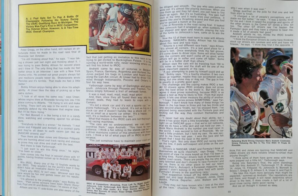 1979 NASCAR Atlanta 500 Program - Pages 68-69