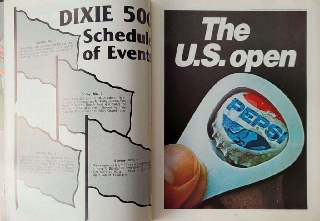 1979 NASCAR Atlanta Dixie 500 Program - Pages 10-11