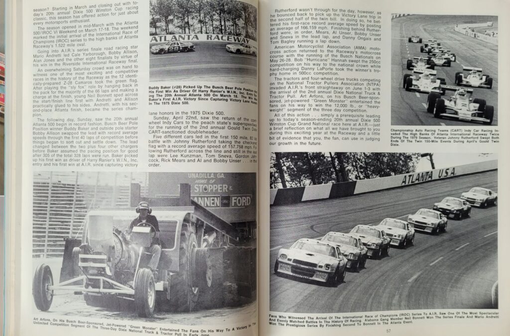 1979 NASCAR Atlanta Dixie 500 Program - Pages 56-57