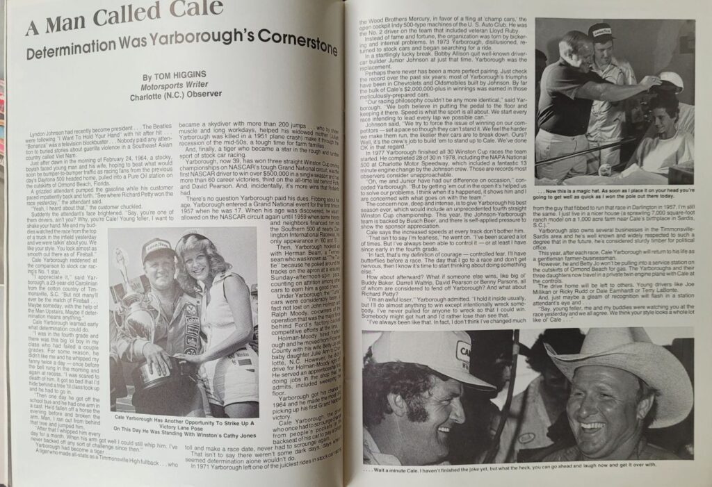 1979 NASCAR Bristol Volunteer 500 Program - A Man Called Cale