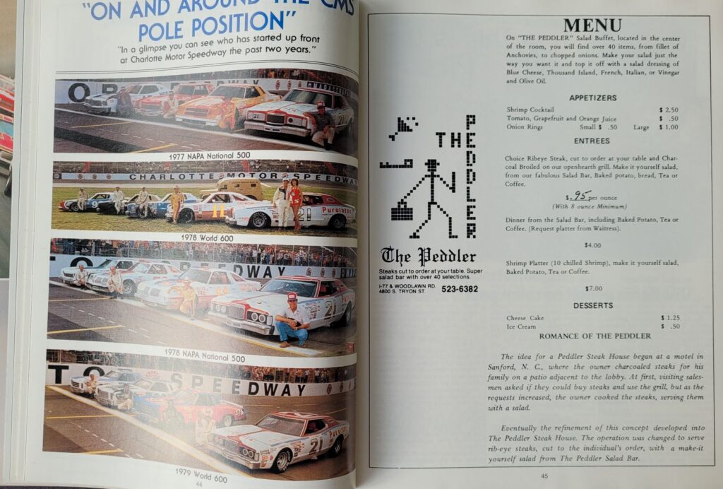 1979 NASCAR Charlotte NAPA National 500 Program - Pages 44-45