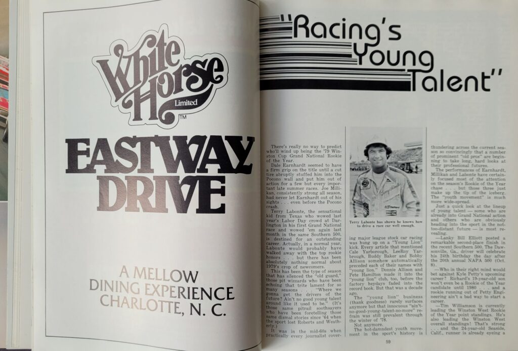 1979 NASCAR Charlotte NAPA National 500 Program - Pages 58-59