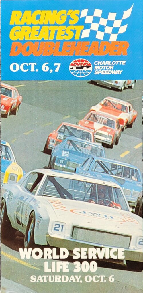 1979 NASCAR Charlotte NAPA National 500 Ticketing Brochure - Back