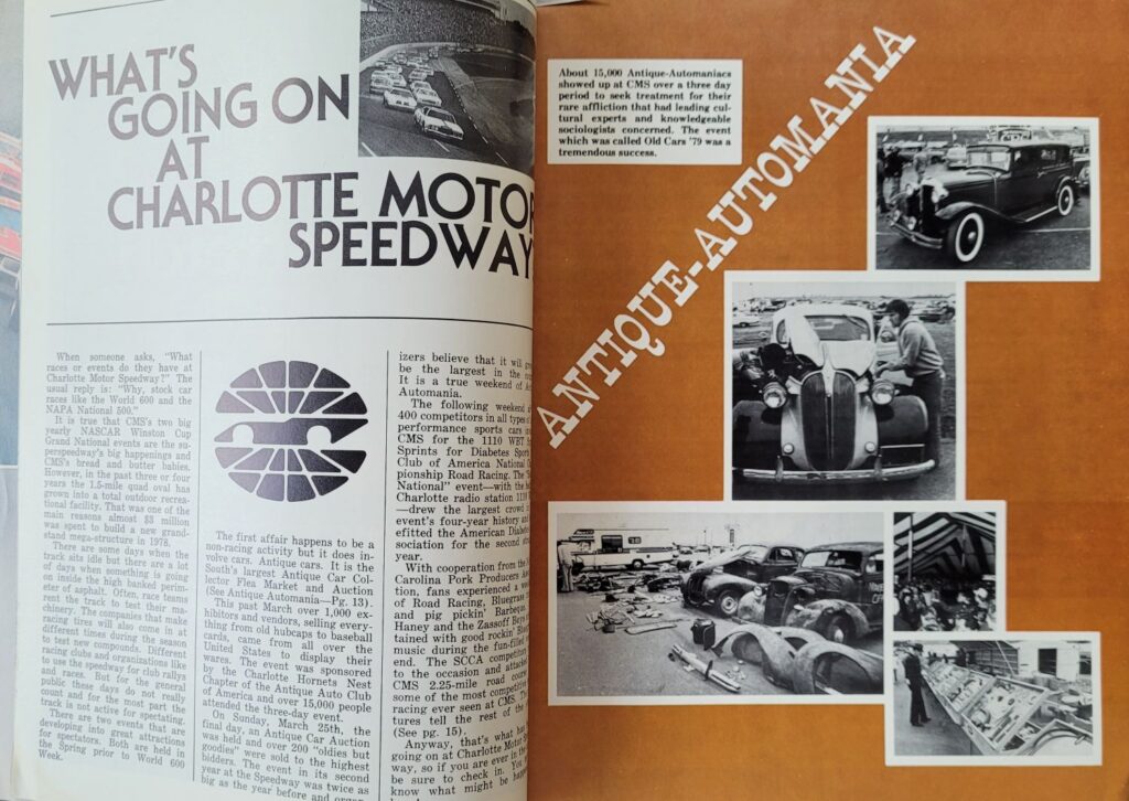 1979 NASCAR Charlotte World 600 Program - Pages 12-13