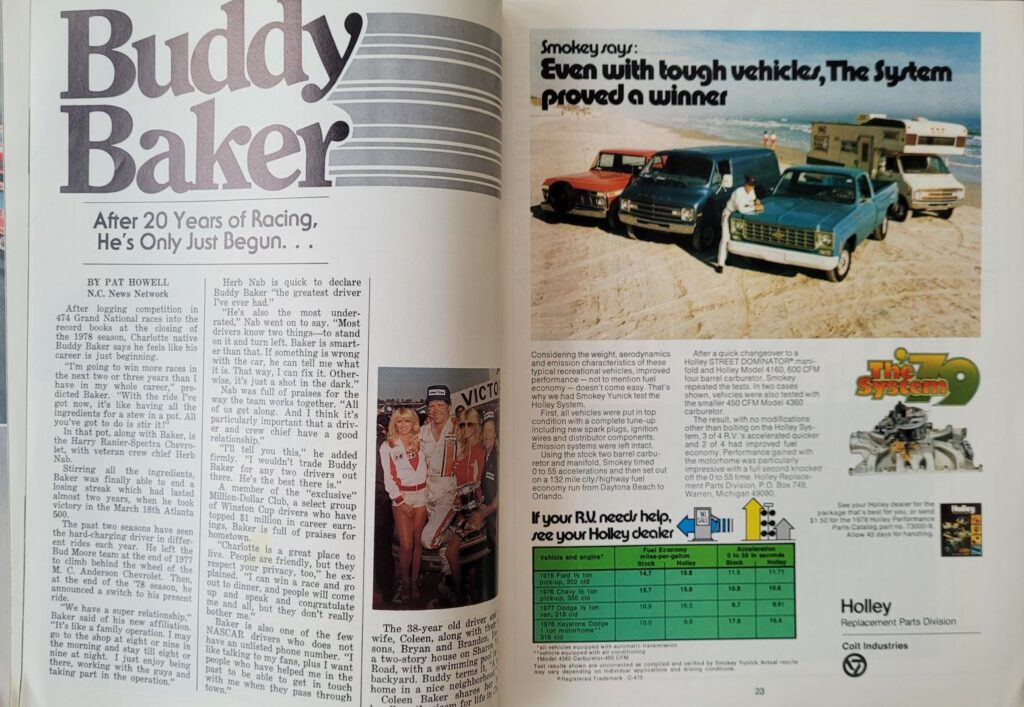 1979 NASCAR Charlotte World 600 Program - Pages 22-23