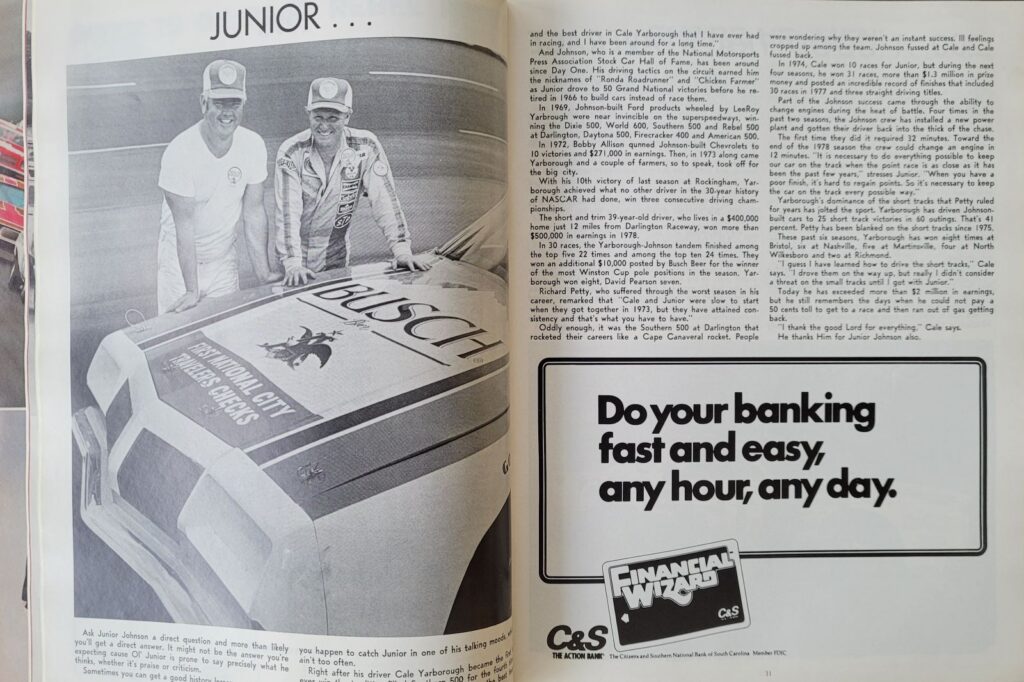1979 NASCAR Darlington CRC Chemicals Rebel 500 Program - Pages 30-31