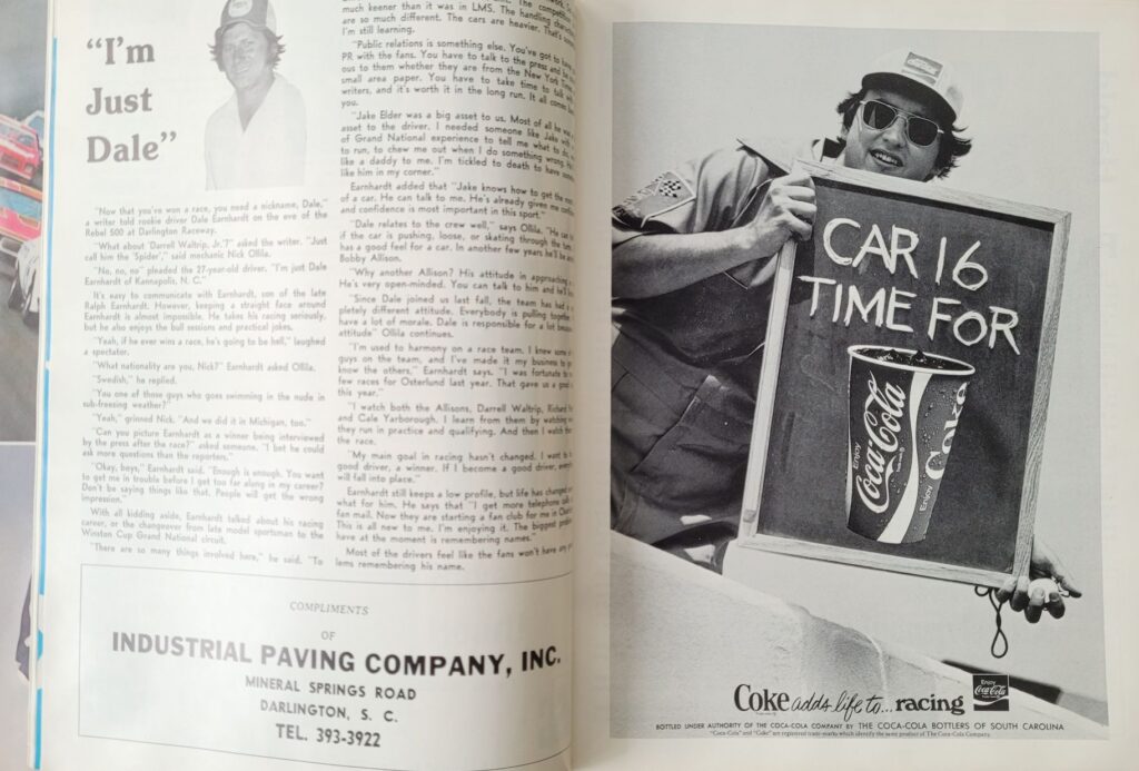 1979 NASCAR Darlington Southern 500 Program - Pages 36-37