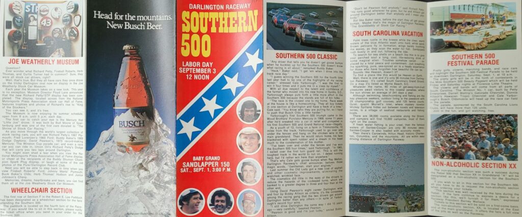 1979 NASCAR Darlington Southern 500 Ticketing Brochure - Exterior