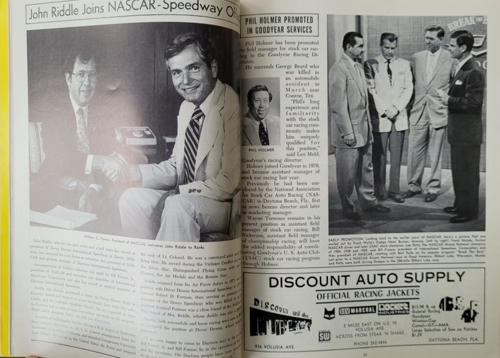 1979 NASCAR Daytona Firecracker 400 Program - Pages 54-55